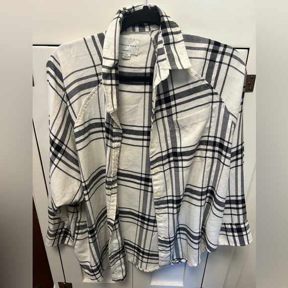 ⚡️2 for 20$!⚡️American Eagle Oversized Fit Plaid Flannel Shirt - Picture 2 of 5
